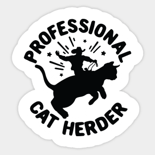 Professional Cat Herder Funny Cat Lover Graphic Sticker